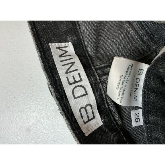 Eb Denim 'Unraveled' Black Cotton Two Denim Jean Size 26 - Picture 4 of 4